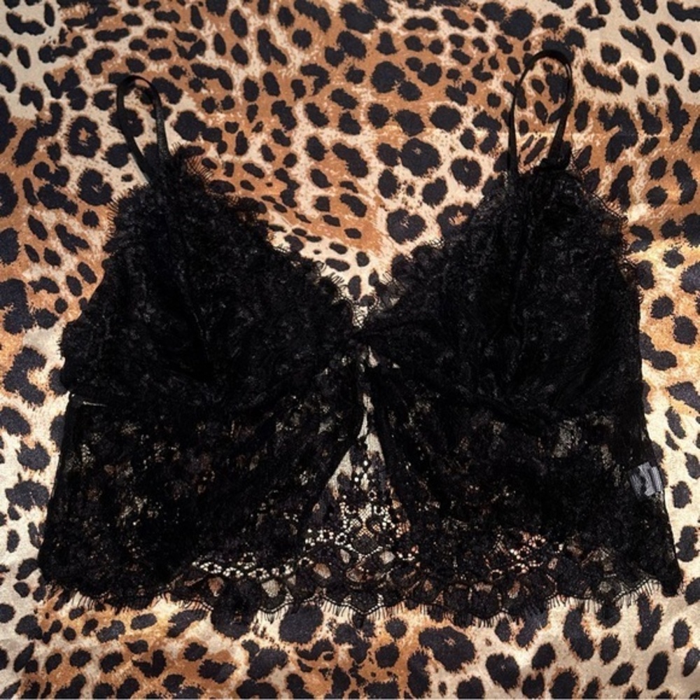 SHEIN Black Lace Bralette Top